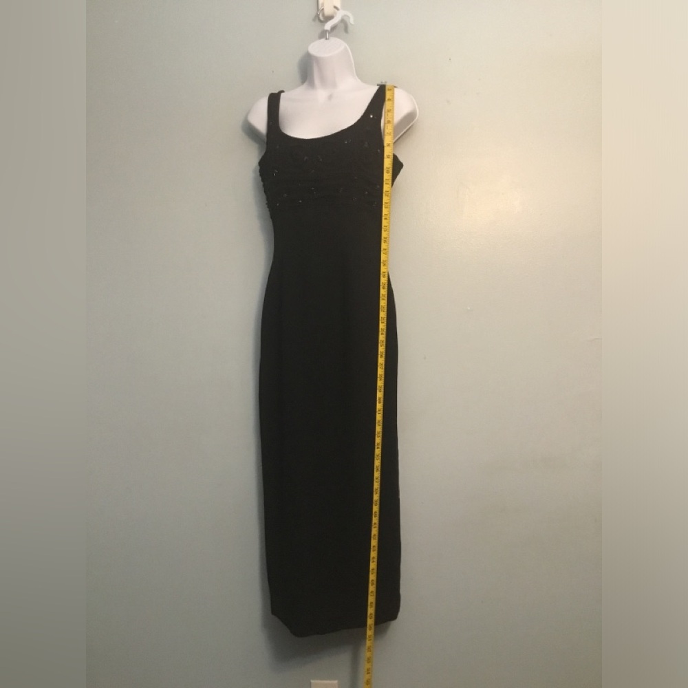 Rimini Black Sleeveless Maxi Dress with Subtle Beaded Bodice
